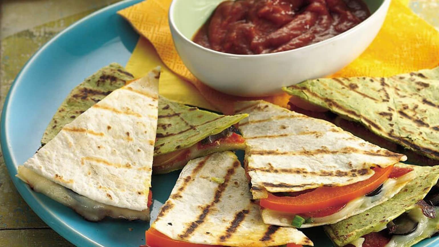 Grilled Pizza Quesadillas